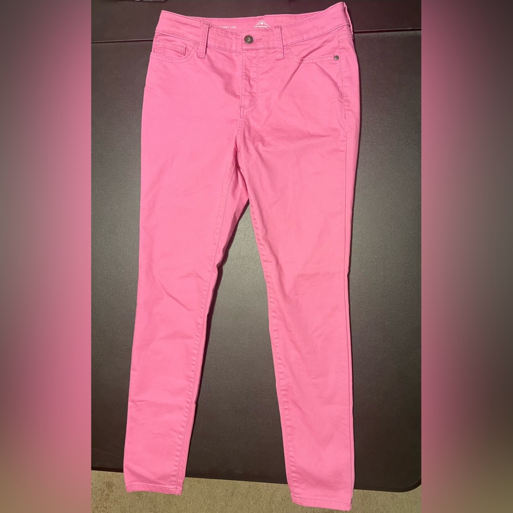 Hot pink jeans. St. John’s Bay